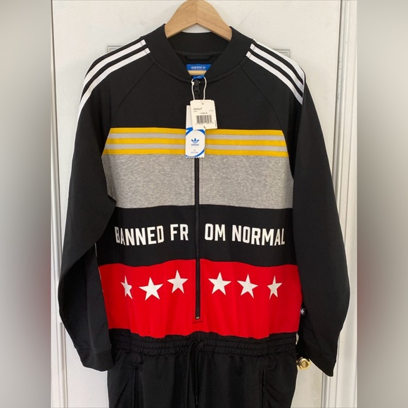 Adidas X RITA ORA BANNED FROM NORMAL ONESUIT Tracksuit Ladies Sz L NEW NWT 2016! - Picture 2 of 13